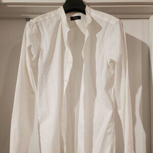 Theory Mandarin Collar White Shirt Sz. Small